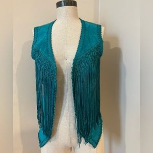 Karen Okada for David Howard Leather Fringe Vest